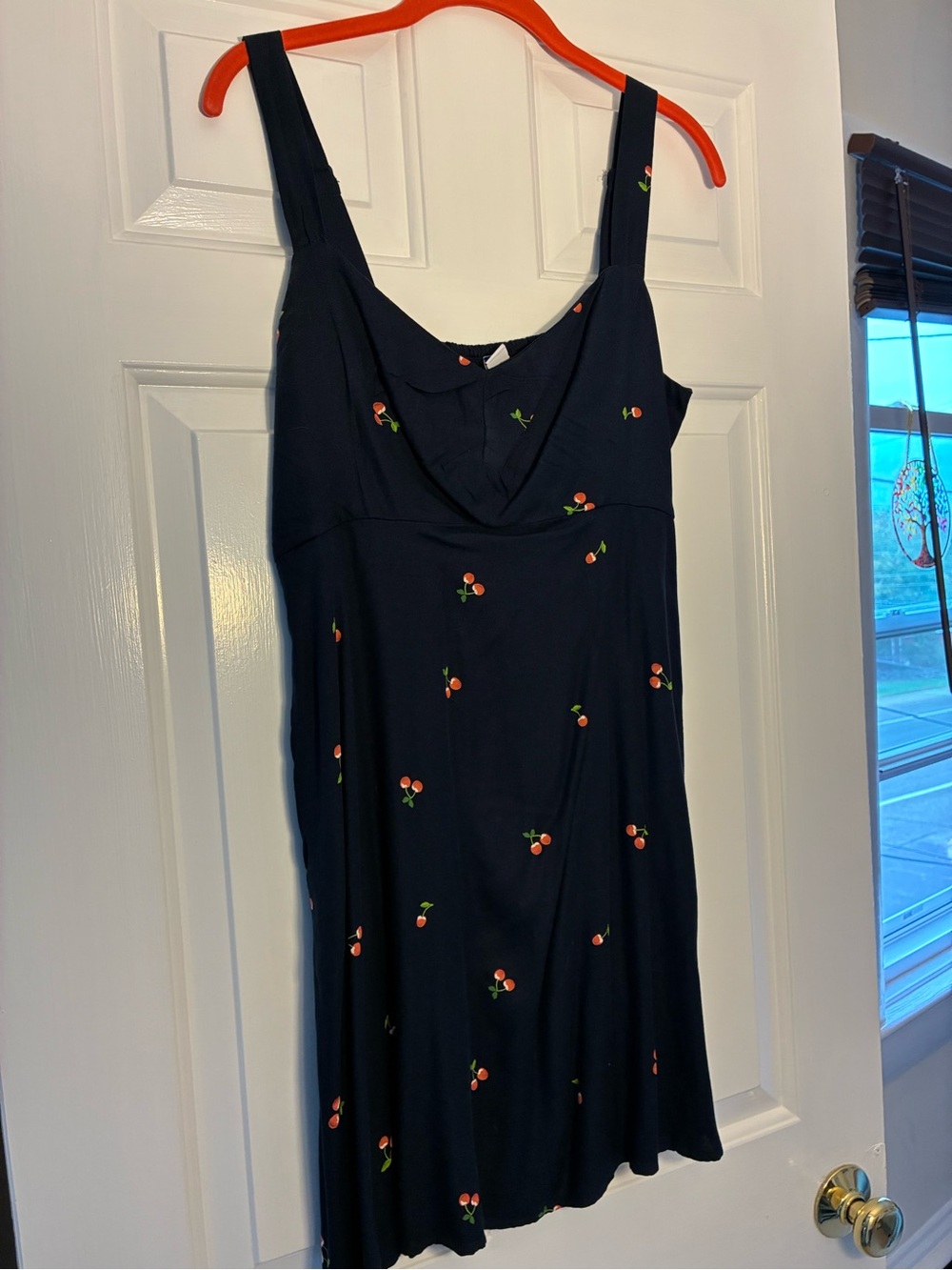 Old Navy Black Sundress with Cherry Print